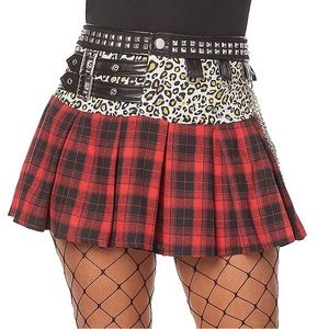 Spirit Halloween plaid skirt
